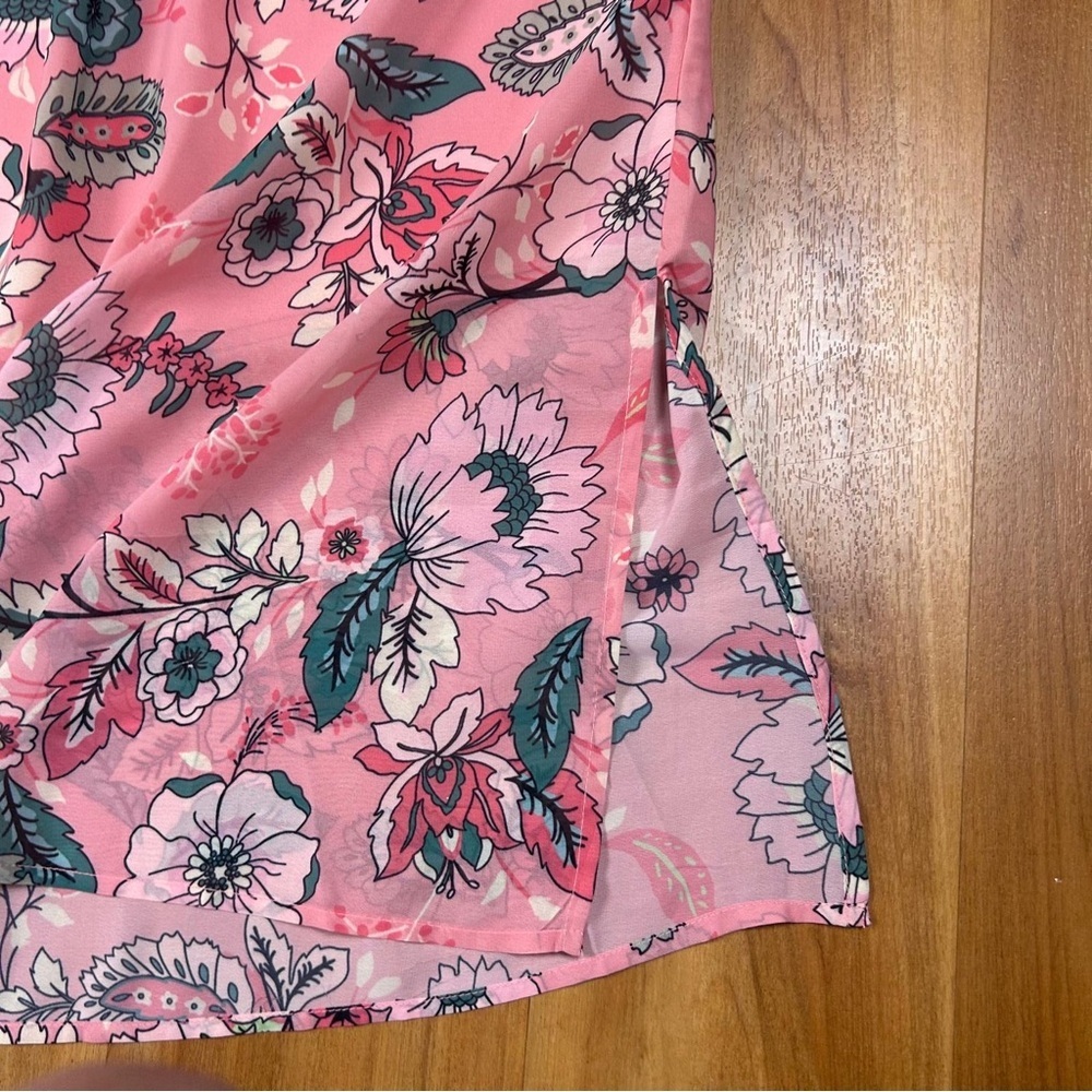 Coldwater Creek Pink Maxi A-Line Skirt with Slit - Picture 6 of 11
